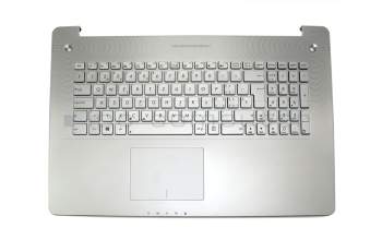 13NB0201AP0401 original Asus keyboard incl. topcase SF (swiss-french) silver/silver with backlight