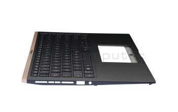 13NB5NM1AM0311 original Asus keyboard incl. topcase DE (german) blue/blue with backlight