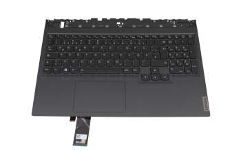 16292280 original Lenovo keyboard incl. topcase DE (german) black/black with backlight RGB