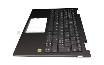 19071914-273 original Lenovo keyboard incl. topcase CH (swiss) anthracite/anthracite with backlight