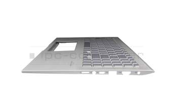 19A5-001LC-2D-1 original Asus keyboard incl. topcase DE (german) silver/silver with backlight