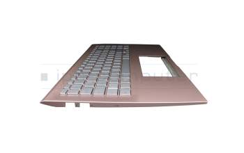 1KAHZZQ007U original Asus keyboard incl. topcase DE (german) silver/pink with backlight