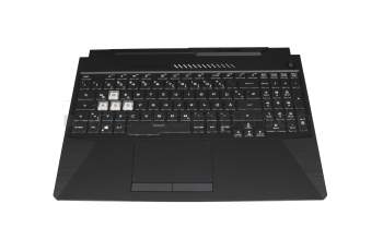 1KAHZZQG01 original Asus keyboard incl. topcase DE (german) black/transparent/black with backlight