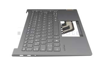 20A3XK240106 original Lenovo keyboard incl. topcase DE (german) grey/grey with backlight