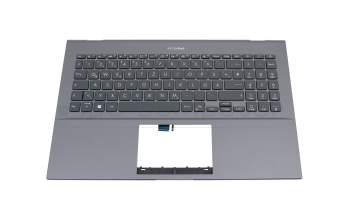 2117-000A9-2A-1 original Asus keyboard incl. topcase DE (german) grey/grey with backlight