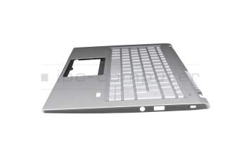 24304F26K201 original Acer keyboard incl. topcase DE (german) silver/silver with backlight