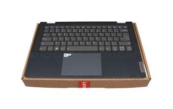 26P0299 original Lenovo keyboard incl. topcase US (english) grey/blue with backlight