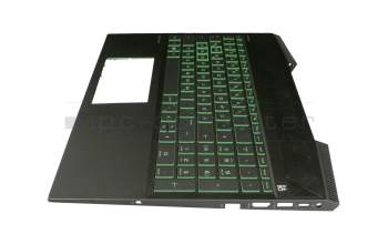 2B-BBQ08C24B original Primax keyboard incl. topcase DE (german) black/green/black with backlight