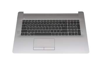 2H1719-05330F Rev.A original HP keyboard incl. topcase DE (german) black/silver with ODD