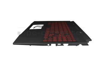 307581C211 original MSI keyboard incl. topcase DE (german) black/red/black with backlight