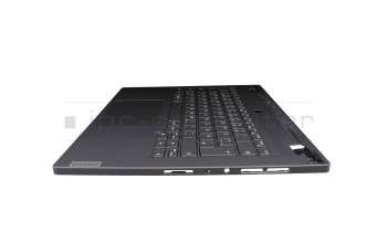 3680000147 original Lenovo keyboard incl. topcase DE (german) grey/grey with backlight