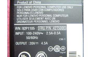 Lenovo 42T5000 ADAPTR Astec90W20V2p