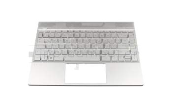 442.0EF0A.0001 original HP keyboard incl. topcase DE (german) silver/silver with backlight