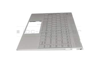 442.0EF0A.0001 original HP keyboard incl. topcase DE (german) silver/silver with backlight