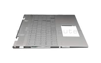 442.QED07.0001 original HP keyboard incl. topcase DE (german) silver/silver with backlight