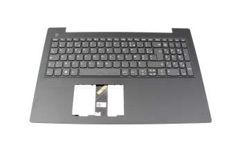 460.00B09.0004 original Lenovo keyboard incl. topcase FR (french) grey/grey