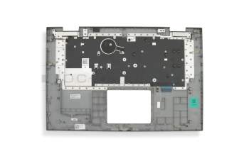 460.07Y09.0013 original Dell keyboard incl. topcase DE (german) black/grey with backlight for fingerprint sensor