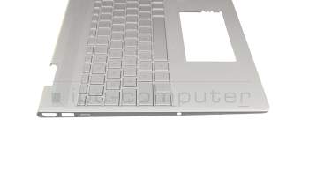 460.0BX09.0002 original HP keyboard incl. topcase DE (german) silver/silver with backlight