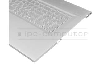 4600EJ0500011 original HP keyboard incl. topcase DE (german) silver/silver with backlight