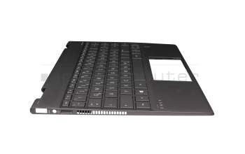 4600GA1T0001 original HP keyboard incl. topcase DE (german) grey/grey with backlight