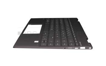 4600GA1T0001 original HP keyboard incl. topcase DE (german) grey/grey with backlight