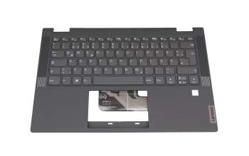 4600MD080011 original Lenovo keyboard incl. topcase DE (german) grey/grey (Fingerprint)