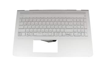 46G74TATP70 original HP keyboard incl. topcase DE (german) silver/silver with backlight