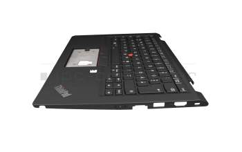 46K.0JHCS.0029 original Lenovo keyboard incl. topcase DE (german) black/black with backlight and mouse-stick