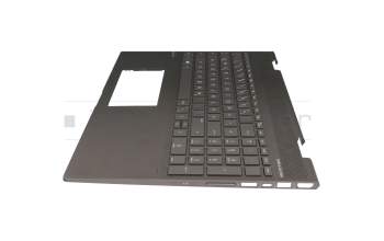 46M.0EDCS.0044 original HP keyboard incl. topcase DE (german) black/black with backlight