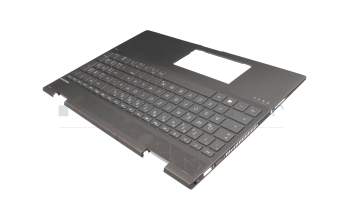 46M.0EECS.0008 original HP keyboard incl. topcase DE (german) grey/grey with backlight