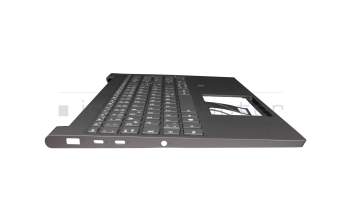 46M.0HDCS.0021 original Lenovo keyboard incl. topcase DE (german) grey/grey with backlight