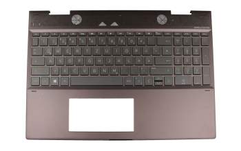 46M0EDCS0044 original HP keyboard incl. topcase DE (german) black/black with backlight