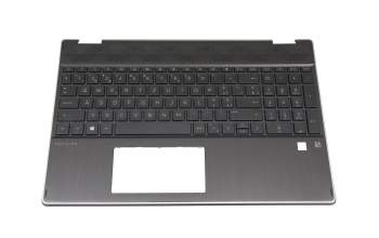 490.0GC07.AP00 original HP keyboard incl. topcase CH (swiss) black/black with backlight