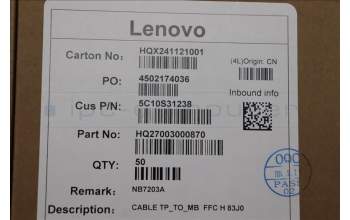 Lenovo 5C10S31238 CABLE TP_TO_MB FFC H 83J0