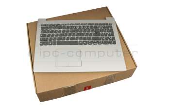 5CB0N86492 original Lenovo keyboard incl. topcase DE (german) grey/silver (Fingerprint)