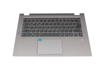 5CB0R08674 original Lenovo keyboard incl. topcase DE (german) grey/silver with backlight