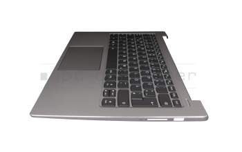 5CB0R12111 original Lenovo keyboard incl. topcase DE (german) grey/silver with backlight