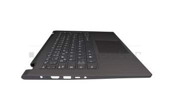 5CB0R47328 original Lenovo keyboard incl. topcase DE (german) grey/grey with backlight