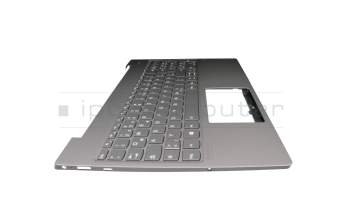 5CB0U42543 original Lenovo keyboard incl. topcase DE (german) grey/grey with backlight