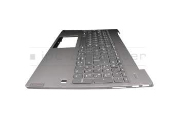 5CB0U42543 original Lenovo keyboard incl. topcase DE (german) grey/grey with backlight