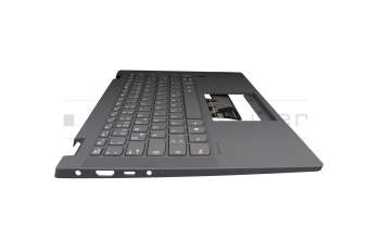 5CB0Y85534 original Lenovo keyboard incl. topcase DE (german) grey/grey (Fingerprint)