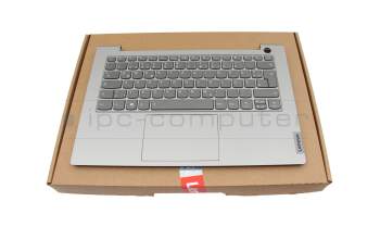 5CB1B02551 original Lenovo keyboard incl. topcase DE (german) grey/grey with backlight