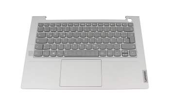 5CB1B02570 original Lenovo keyboard incl. topcase DE (german) grey/grey with backlight