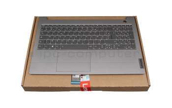 5CB1B34951 original Lenovo keyboard incl. topcase FR (french) black/grey with backlight