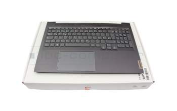 5CB1J38408 original Lenovo keyboard incl. topcase DE (german) grey/grey with backlight