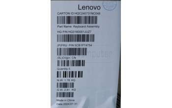 Lenovo 5CB1P74754 COVER UpperCase ASM FRA H83HN LG PST