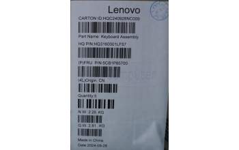 Lenovo 5CB1P85700 COVER Upper Case ASM FRA H21NH FP LG