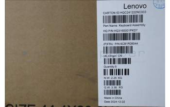 Lenovo 5CB1R08044 COVER UpASSYH83J1 SWS CB 4CELL ML BL