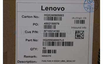 Lenovo 5F10S14190 FAN FAN H 83GH UMA_WOA HY