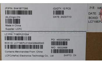 Lenovo 5H41B77395 HEATSINK KP6B0_UMA_THM_ASSY w/FAN DELTA